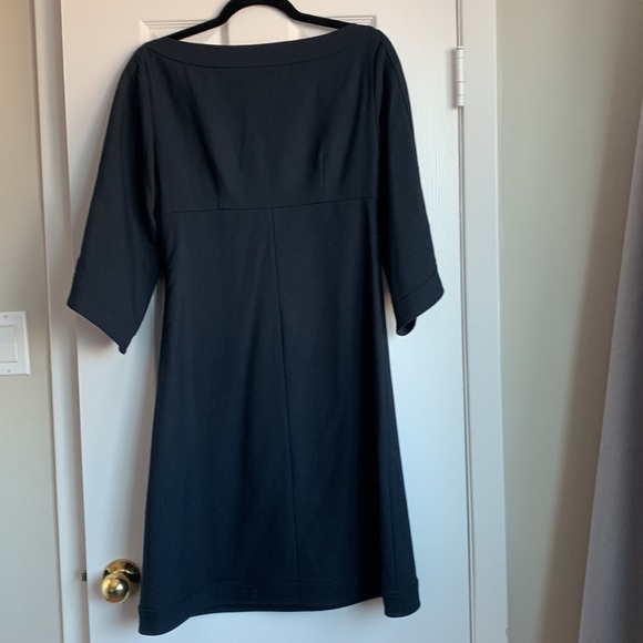 Eliza J Navy 3/4 Sleeve Dress with Button Detail - Picture 7 of 8